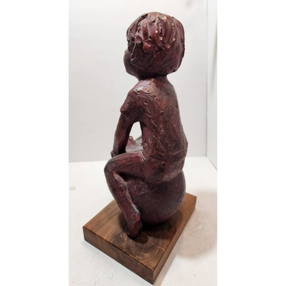 Vtg MCM Austin Productions Rare Little Boy on Hoppity Horse Sculpture 14" Tall - Picture 6 of 16